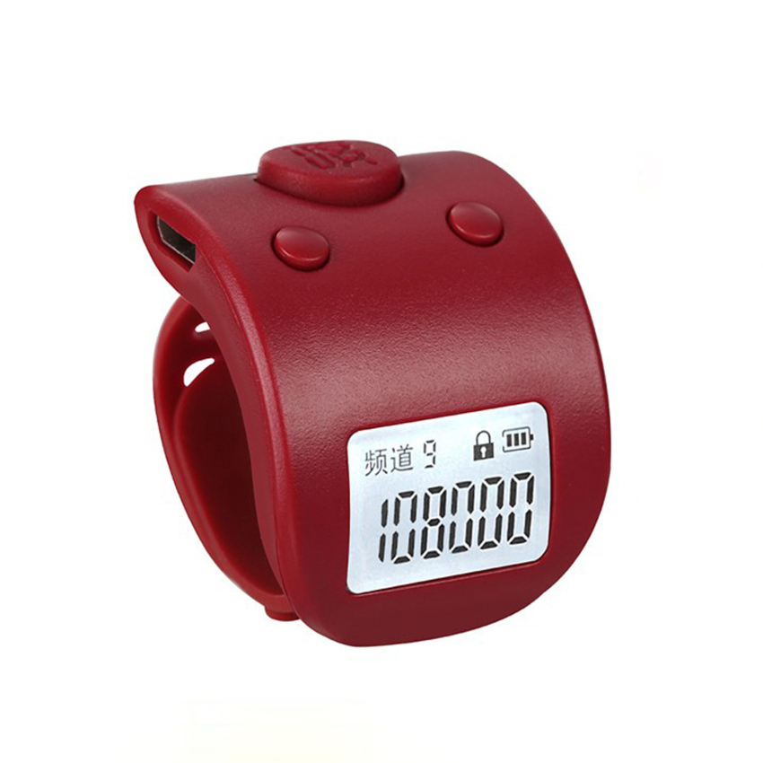 Mini Digital LCD Electronic Finger Ring Mobile Phone Counter 9 -Digit Prayer Can Charging Counter Clicker