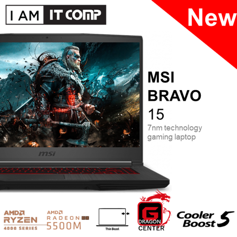 MSI Bravo 15 A4DDR-411 15.6 FHD 144GHz Gaming Laptop (RYZEN7-4800H/8GB/512GB/ATI RX5500/W10) FOC MSI GAMING BACKPACK Malaysia