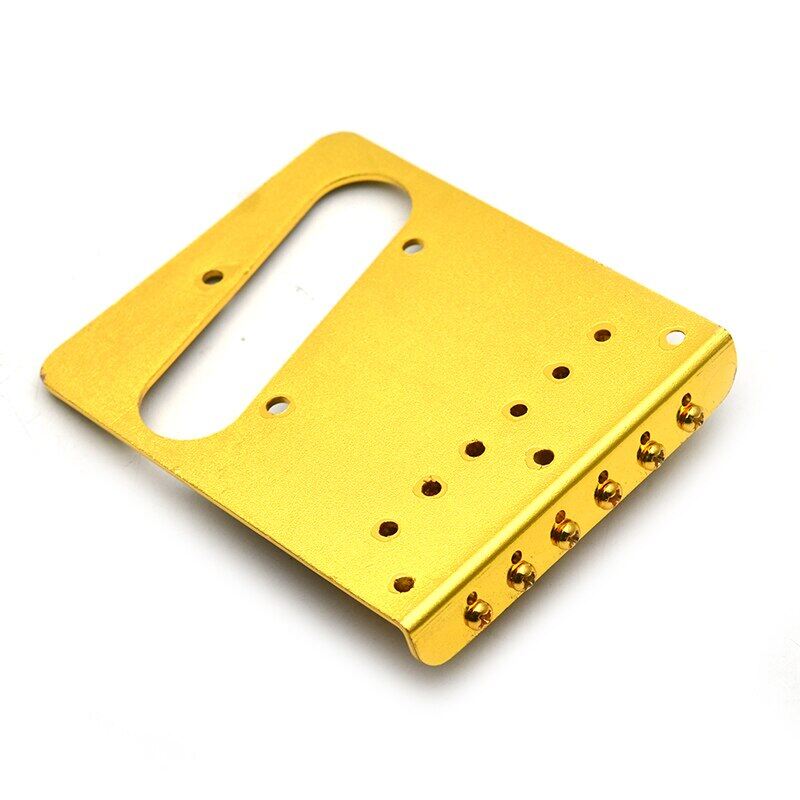 6 String Roller Saddle Bridge and Control Plate  for TL Electric Guitar with Carving Decorative Pattern Strings Through Bridge
