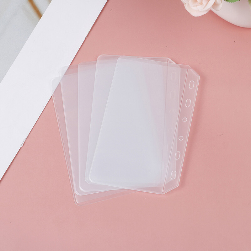 Behoo 1PCS Binder Pockets A5 A6 A7 Binder Folders for Notebook Binder Transparent