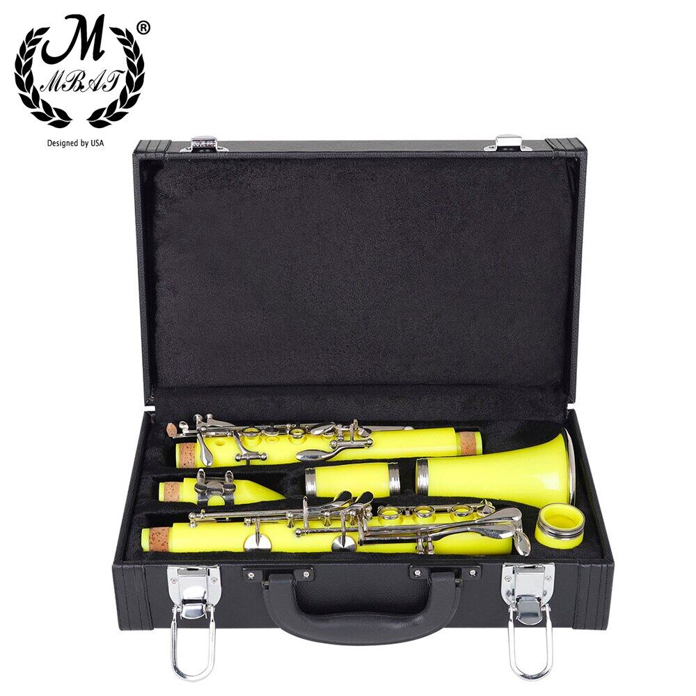 High-End หนังสีดำ Clarinet กล่องกระเป๋าถือกระเป๋าเดินทางกระเป๋าเก็บของน้ำหนักเบาพร้อมอุปกรณ์ป้องกัน