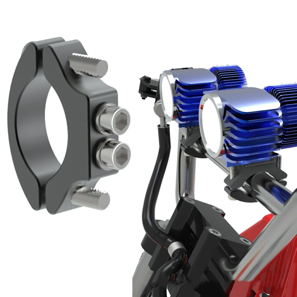 JaneDream 1Pc Aluminum Motorcycle Headlight Spotlight Mount Fixed Clamp Bracket Clip Accessories