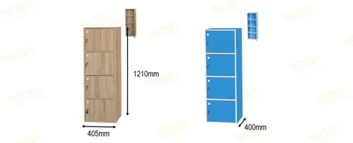 Recafi Furniture 4 Doors Utility Shelf With Locks Storage Shelf