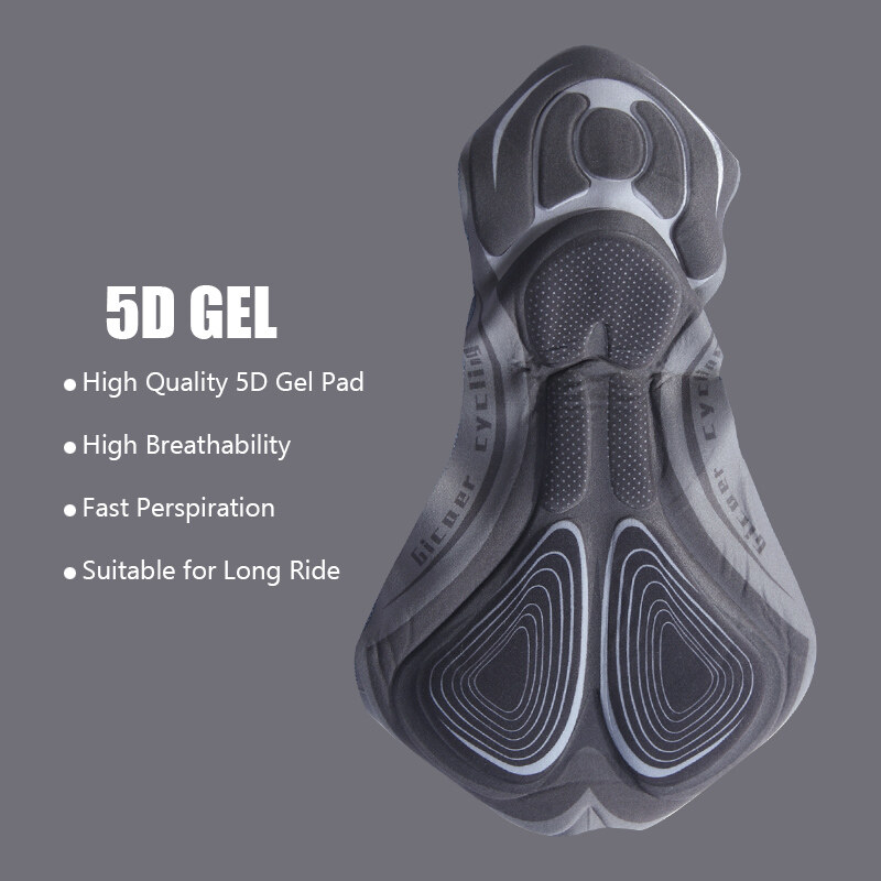 Solid Black & Blue Cycling Bib Shorts for Men