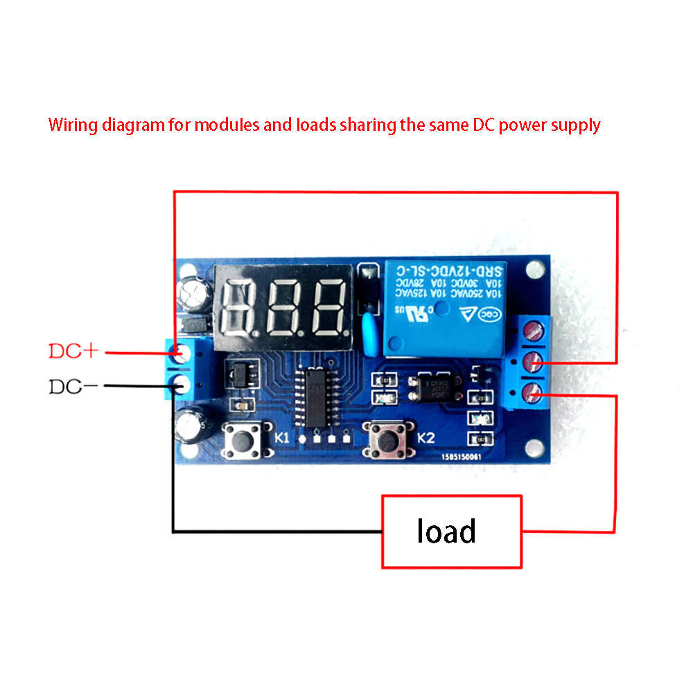 1 cái DC 12V vô hạn chu kỳ chậm trễ thời gian Rơle hẹn giờ on/off chuyển đổi mô-đun vòng lặp với màn hình LED