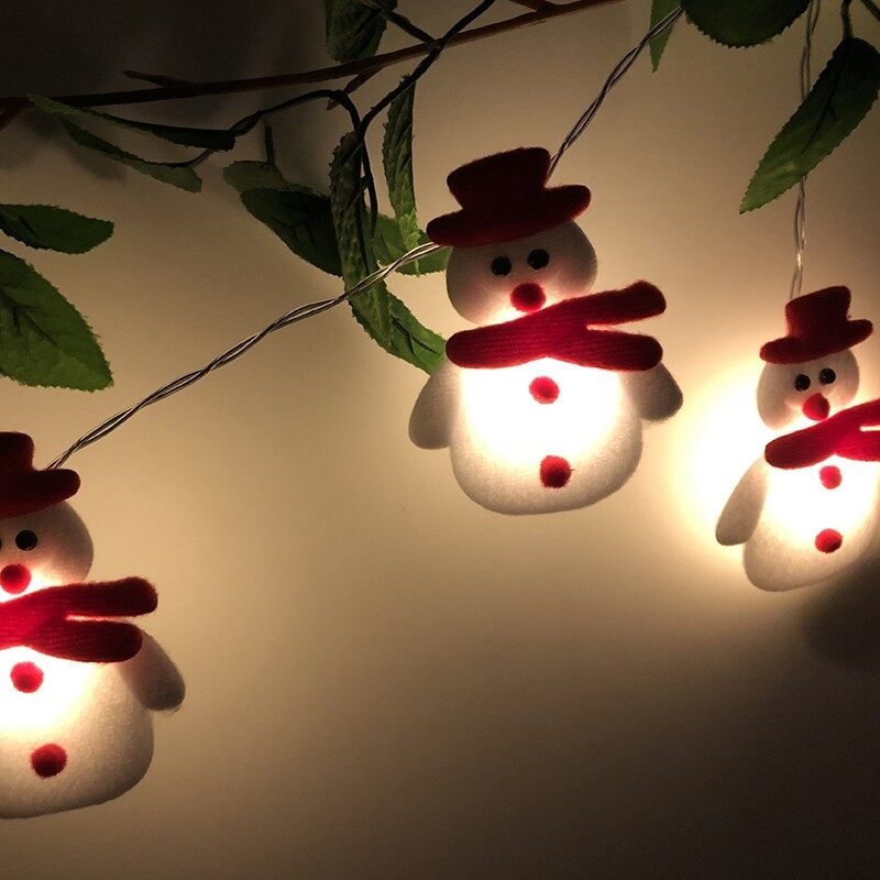MIS Christmas String Lights Christmas Snowman Deer Santa Claus
