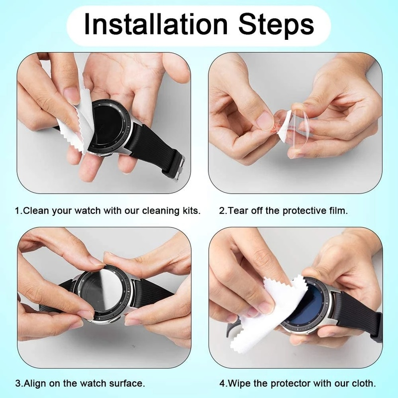 HD transparent scratch-resistant anti-fingerprint waterproof TPU mobile phone screen protector Compatible with Samsung GALAXY WATCH4 hydrogel film