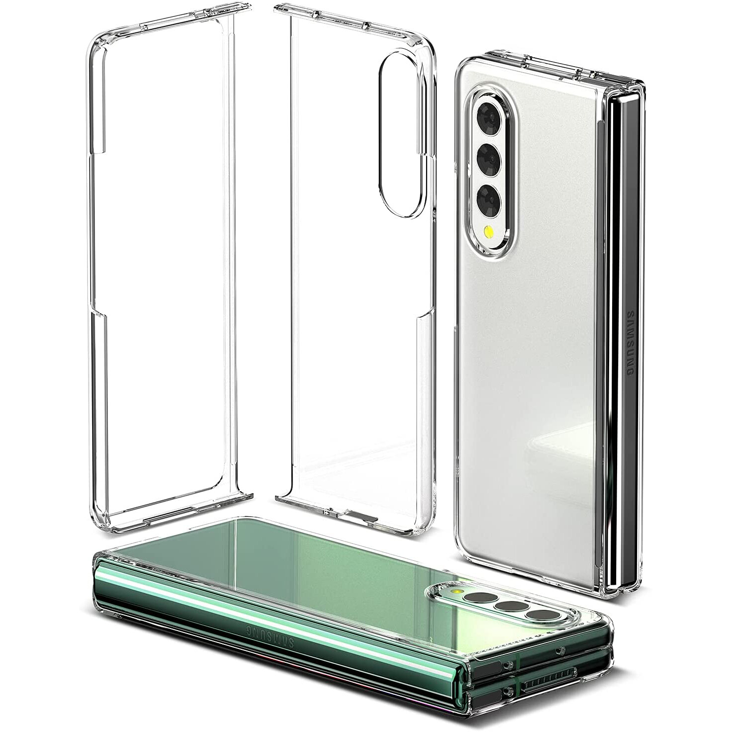 Clear Hard Case for Samsung Galaxy Z Fold 6 Cover, Ultimate Slim Pocket Friendly Thin Design Super Real Crystal Clear Transparent Lightweight Hard PC Back Cover for Samsung Galaxy Z Fold 5 2023/Z Fold 4 5G 2022/Z Fold 3 5G 2021