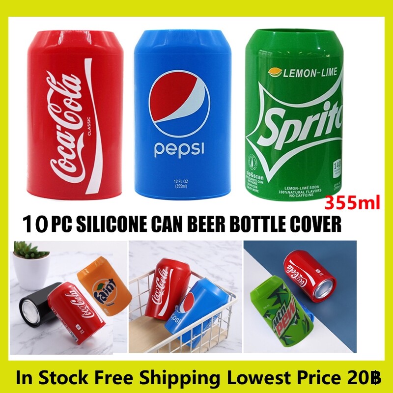 Loool 10PSC Silicone Beer Can Covers Hide A Beer Sleeve Fits 355ml