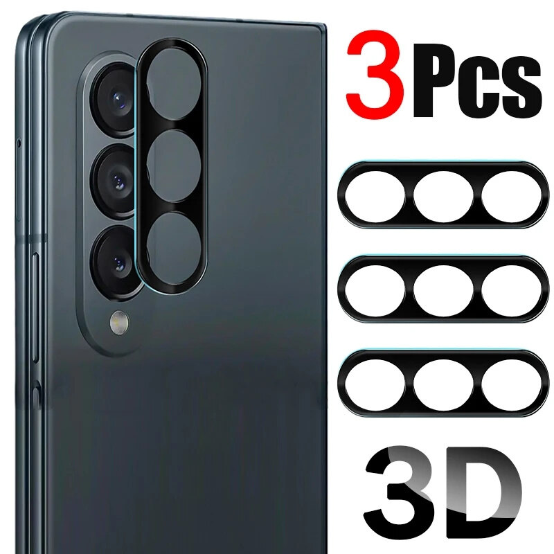 3/2/1Pcs 3D Curved Camera Lens Protector Cover Anti-scratch Anti-fingerprint Tempered Glass Protective Films for Samsung Galaxy Z Fold 5