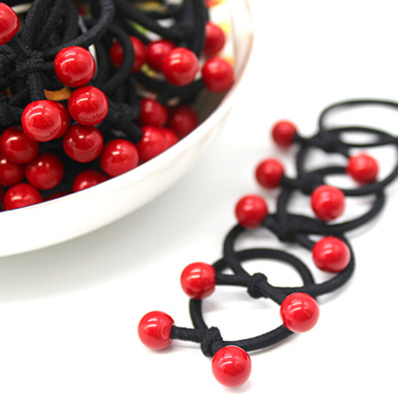 10Pcs Children Cherry Hair Ties Cute Girls Baby Elastic Hair Bands Ropes Rubber Band Scrunchies Headwear Hair Accessories
