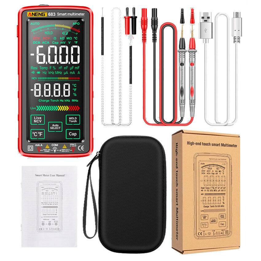 ANENG 683 Smart Digital Multimeter Electrical Capacitance Meter Hz Ohm Diode Tester 6000 Counts AC/DC Measuring Tools