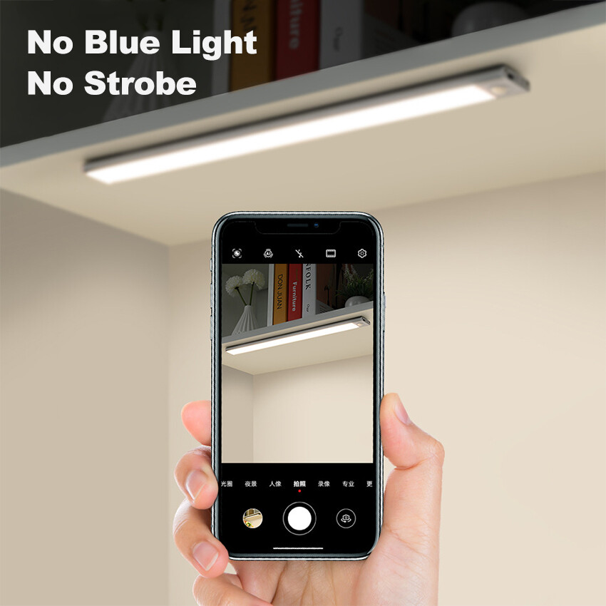 LED Night Light  Type-c Rechargeable Body Sensor Cabinet Light Wireless Kitchen Closet Light Indoor Lighting Bedroom Bedside Dorm Room Lamp