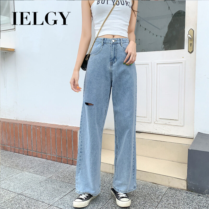 women's high rise wide leg jeans