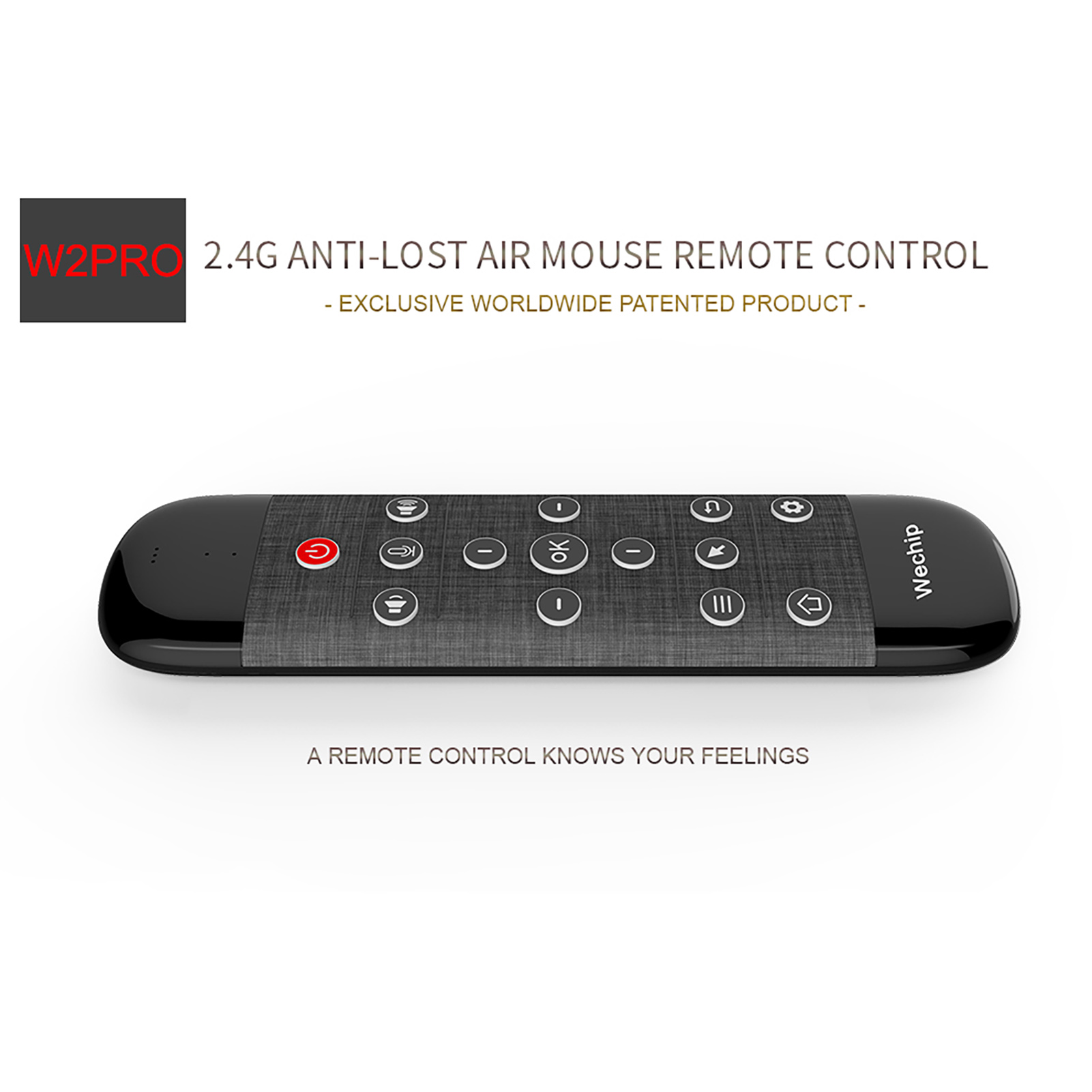 Zhanxing-Bàn Phím Không Dây Wechip W2 Pro Bàn Phím Cảm Ứng Chuột Không Dây ABS Chức Năng 3 Trong 1 2.4G Cho TV Thông Minh Bàn Phím Không Dây 2.4G