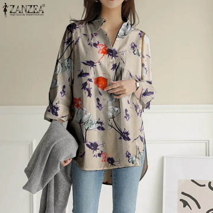 floral collared shirt womens