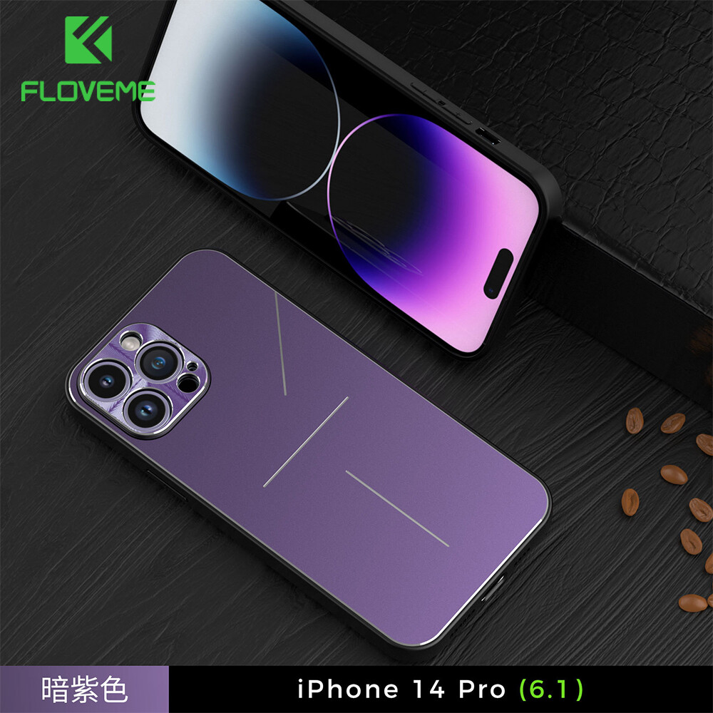 FLOVEME Aluminum Alloy+TPU Phone Case For iPhone 14 13 12 11 Pro Max 13 12 Mini 13 12 11 Shockproof Protective Back Cover