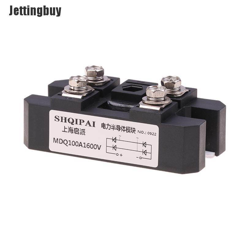 [Jettingbuy] Volt Silicon Single 1 Phase Diode Metal Case Bridge Rectifier MDQ 100A Amp 1600V