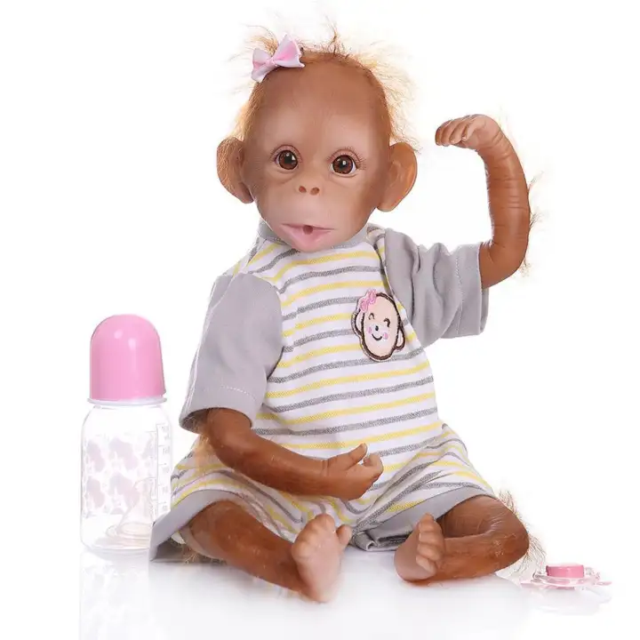 silicone monkey doll