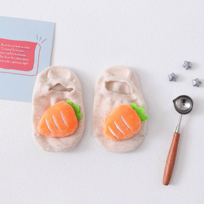 -3Years Old Cute Baby Socks Children's Cartoon Socks Cotton Kids Socks Dispensing Non-slip Three-dimensional Baby Boy Baby Girl Socks