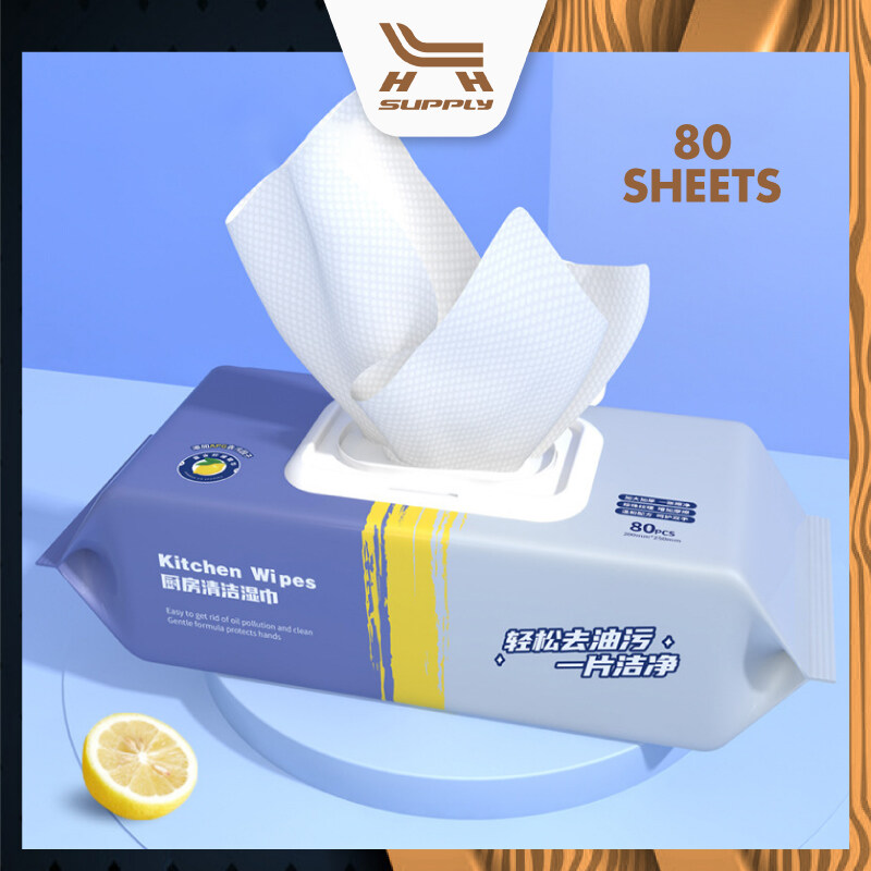 LH 80 Sheets Extra Large packed kitchen cleaning wipes Household Wet