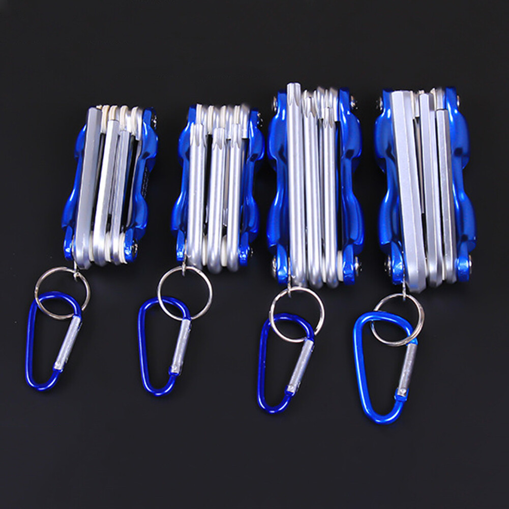 lentils Multifunctional Folding Hex Wrench Spanner Set Portable Metric Torx Repair Tool