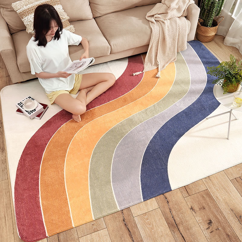 Reenet thảm phòng khách bắc âu thảm siêu mềm kích thước lớn thảm sàn phòng ngủ, thảm tatami thảm trải giường chống trượt trang trí nội thất thảm tập bò dày chống trượt cho phòng trẻ em