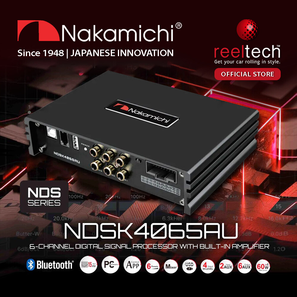 Nakamichi NDSK 4065AU - 6 Channels 2 IN 6 OUT 15 Band EQ DSP Amplifier ...