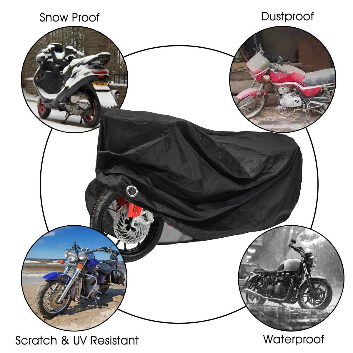 Motorcycle Motorbike Scooter Waterproof UV Dust Protector Anti Rain Cover XXXL