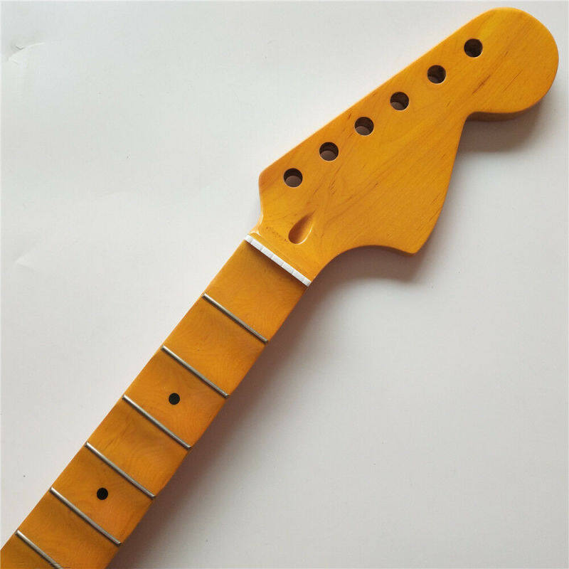 New Full Scalloped Guitar Neck Replacement 24 Fret Maple St Style Big Headstock Malaysia