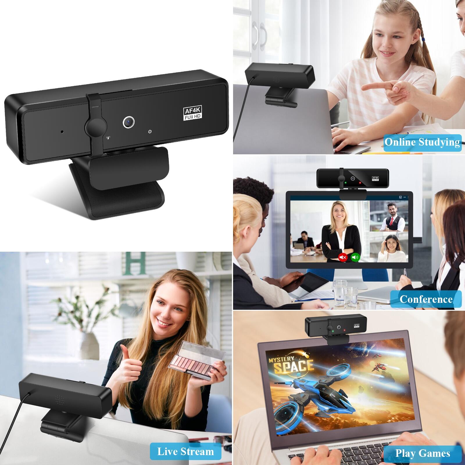 Webcam 4K Full HD Mini Camera Webcam With Microphone 30Fps USB Web Cam For Youtube PC Laptop Video Shooting Camera Webcamera 2023new