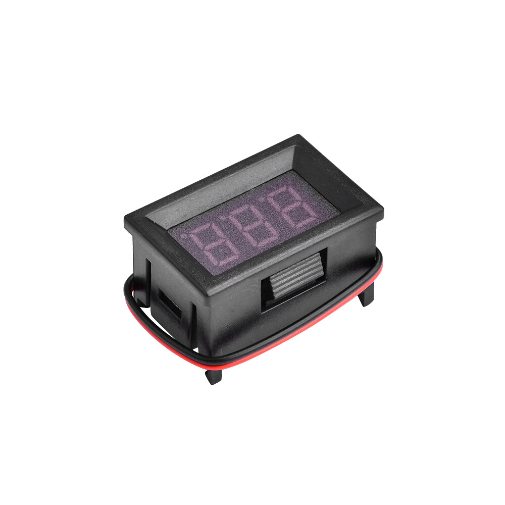 Voltage Meter 2 Wires 0.36" DC4-30V Digital Voltmeter Gauge Tester LED Display Panel Mount Car Motorcycle Battery Monitor