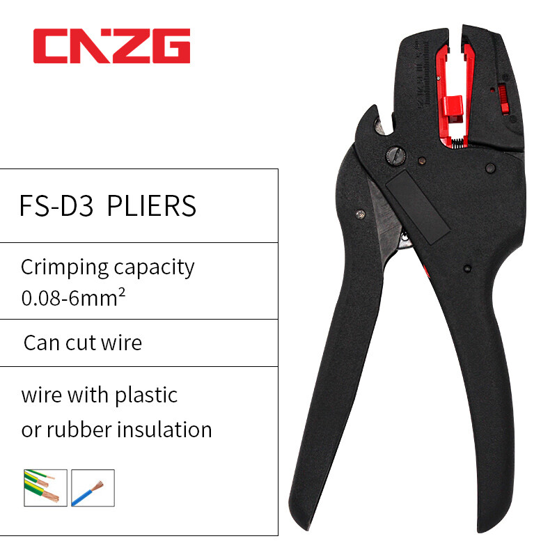 Automatic Wire Striper Cutter Stripper Crimper Pliers Crimping Terminal Hand Tool Cutting and Stripping Wire Multitool 5 In Combination With 1 Multi-function Wire Stripping Pliers Automatic Cutting And Pressing Pliers Multifuntional Electric Tools