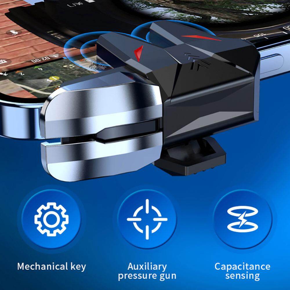 2pcs Mechanical 6 Finger Game Controller Key Button Sensitive Gamepad Key Button for Pubg Mobile