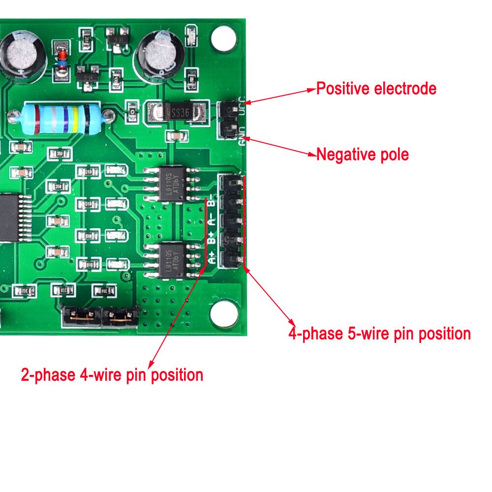 Aideepen DC 5V-12V Stepper Motor Driver Mini 2-phase 4-wire 4-phase 5-wire Multifunction Step Motor Speed Controller Module Board