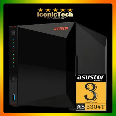 ** Ready Stock * * ASUSTOR AS5304T 2.5GbE 4-Bays Nas Enclosure (100% Genuine Brand New MySet)