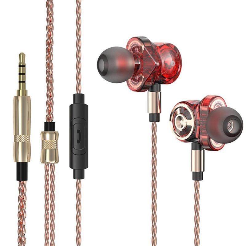 niceEshop 3.5mm Earphone In-ear HiFi Stereo Sound Headphones 3.5mm Wire Contorl With Mic For Phone PC Singapore