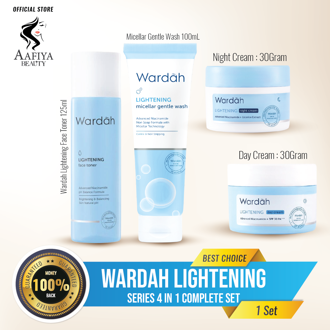 Wardah Lightening Series 4 in 1 Combo Set TERBAIK. | Lazada