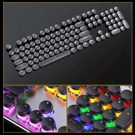 SO Young Store เทคโนโลยีแฟชั่นขายดี!!! ชุดปุ่มกดอะไหล่ Keycap Retro Steampunk โปร่งแสงสวิทช์สำนักงานสำหรับ Cherry MX