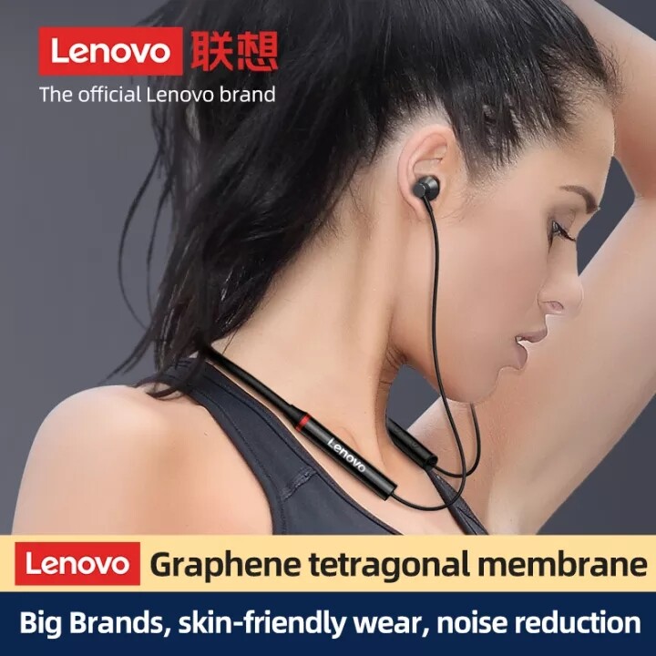 Lenovo HE05X Tai Nghe Bluetooth Chống Nước IPX5 Tai Nghe Không Dây Đeo Cổ Có Mic Cho Điện Thoại
