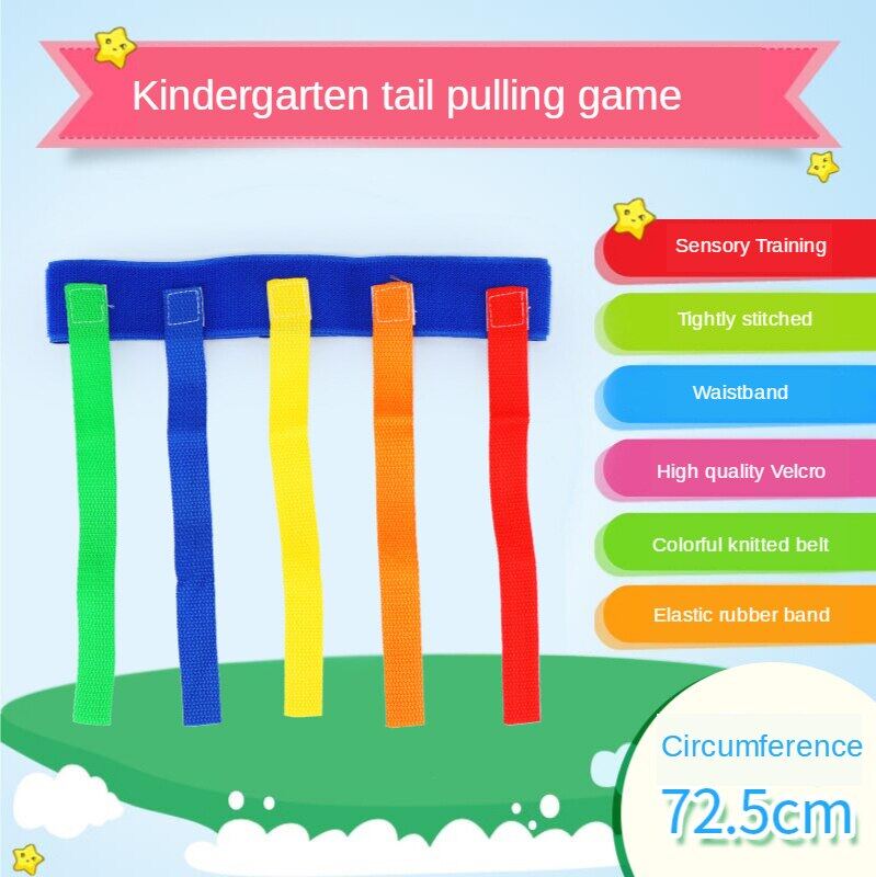 เด็กเกมกลางแจ้งจับหางการฝึกอบรมอุปกรณ์ของเล่นเด็กผู้ใหญ่ KindergartenTeamwork ของเล่นเกมกีฬาชายหญิง