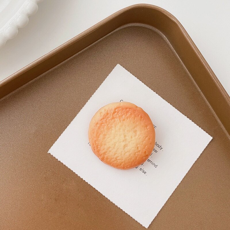 Fashion Girls Women Hair Clips Korean Cookies Biscuits Simulation Hairpin Funny Hair accessories