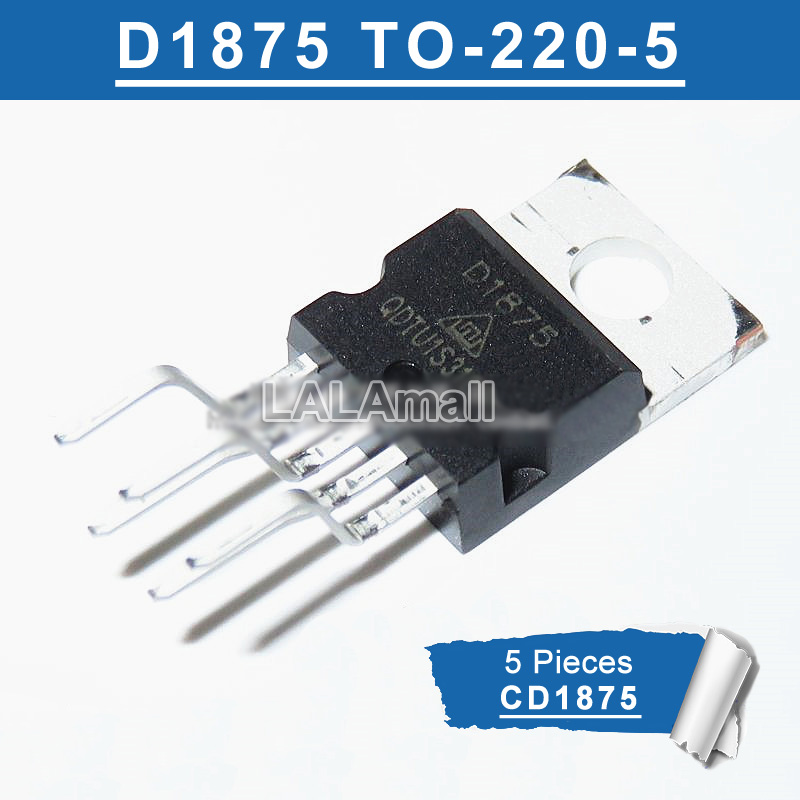 5pcs d1875 to-220 cd1875 to220-5 audio power amplifier chip ic new original