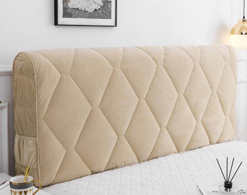 Thicken Headboard Cover Bed Head Back Protector Bed Frames Cover Soft Comfortable Solid Color Bed Decor