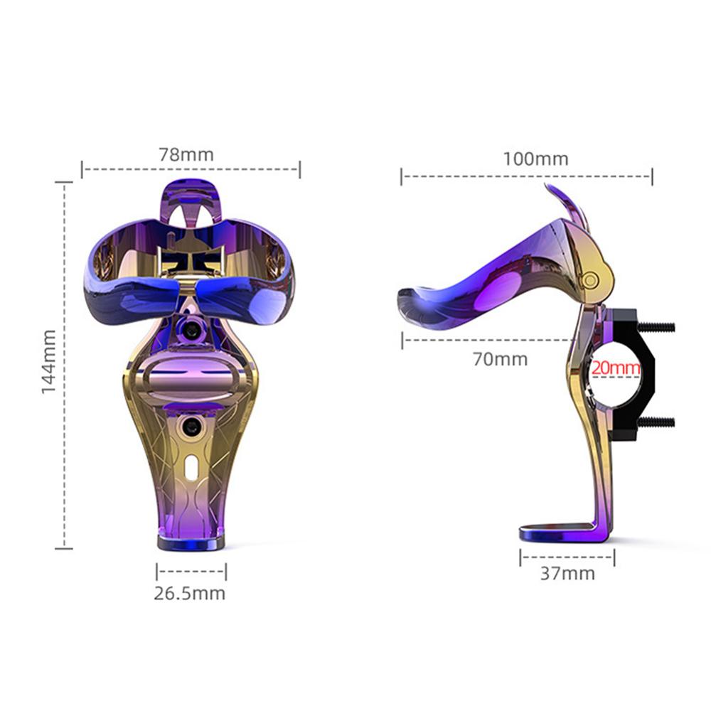 Foldable Motorcycle Beverage Cup Holder Lightweight Universal Drink Water Bottle Cup Holder Motorbike Bicycle Handlebar Mount for Motorcycle Bike