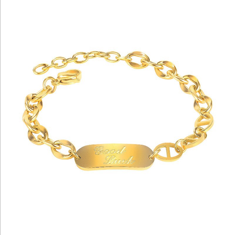 Lắc Tay Dây Xích Good Luck Titan Ko Đen TT 3192