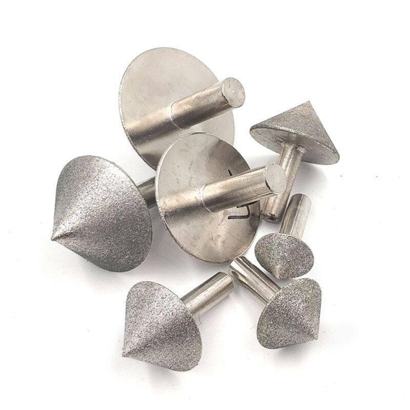 Electroplated Diamond 20-50mm Cone Chamfer Grinding Head Stone Glass Chamfering Head Sanding Tool Accessories