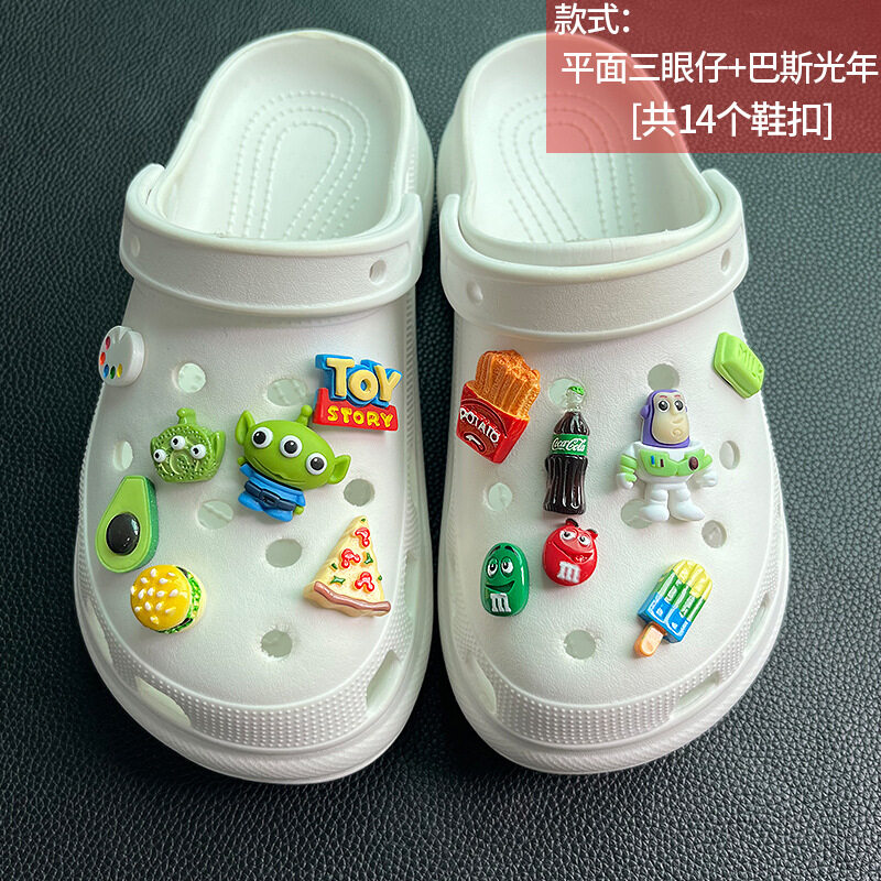 Phim Hoạt Hình Dễ Thương Crocs Jibbitz Charms khóa giày Đồ Chơi Câu Chuyện 3D Buzz Lotso Giày Trang 