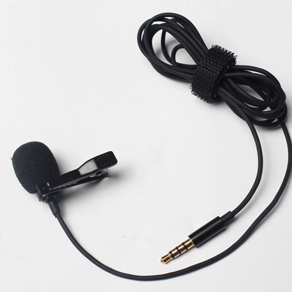 3.5mm Jack Mobile Phone Microphone Tie Clip on Lapel Microphone for Smartphone
