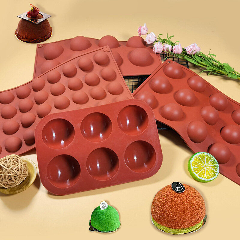 Khuôn Silicone Bán Cầu, Bánh Pop Khuôn, Silicone Hình Thức Để Nướng Bánh Khuôn Bánh Ngọt Sphere Balls Khuôn Mẫu Khuôn Silicon Sô Cô La Cho Bánh